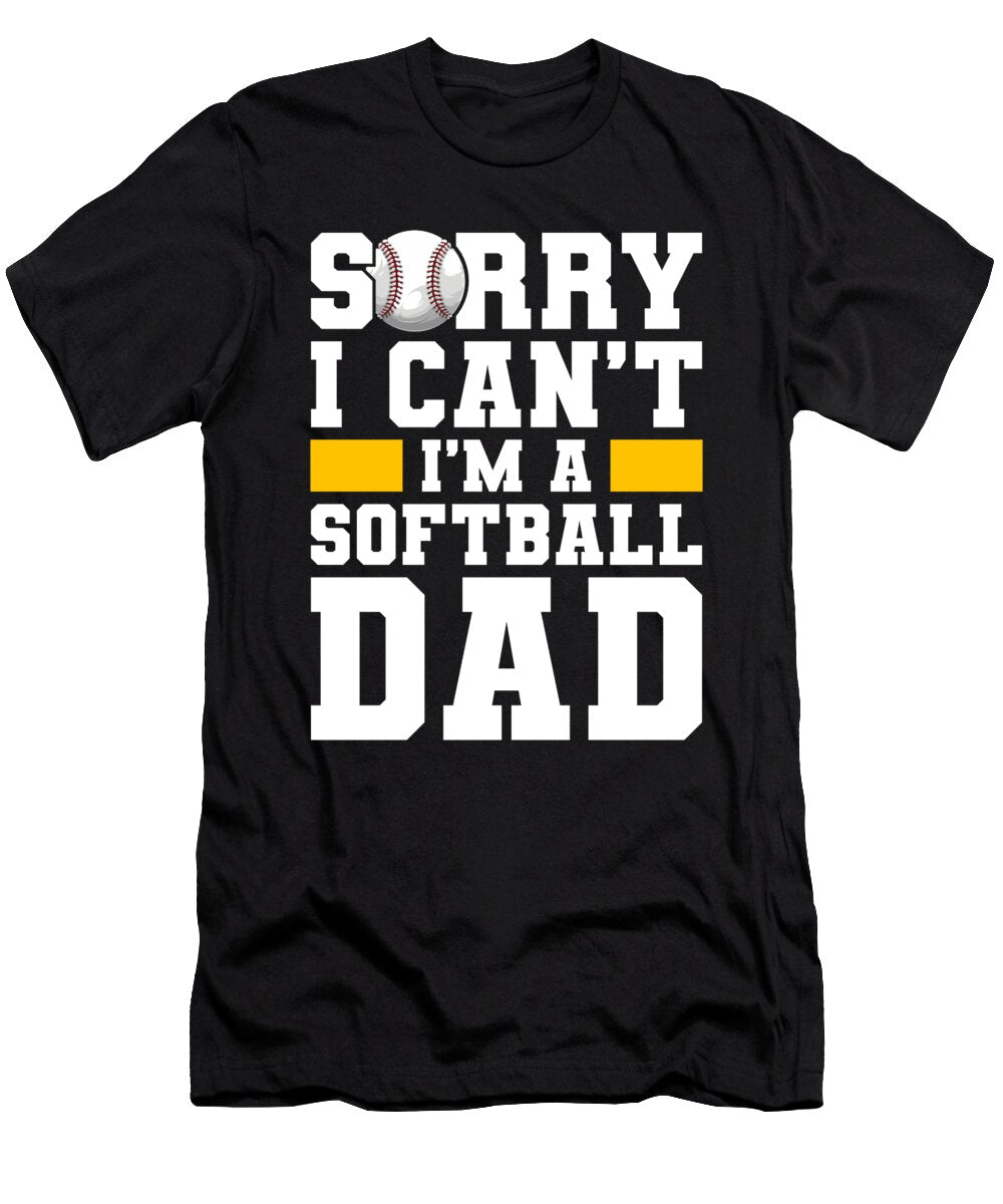 1 Softball Father Batter Catcher Pitcher Softball Dad Crazy Squirrel T-Shirt