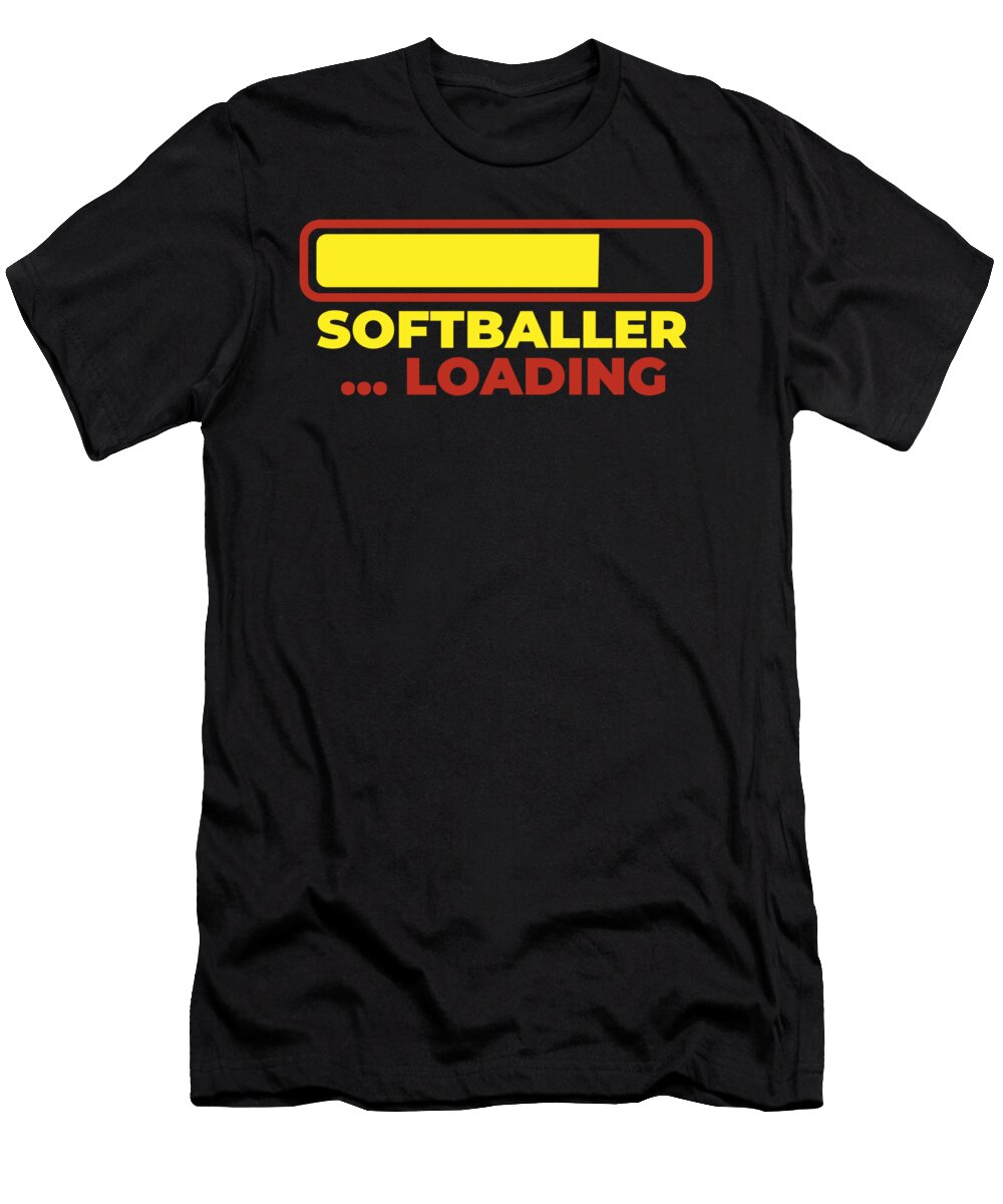 1 Softball Loading Batter Catcher Pitcher Softball Crazy Squirrel T-Shirt