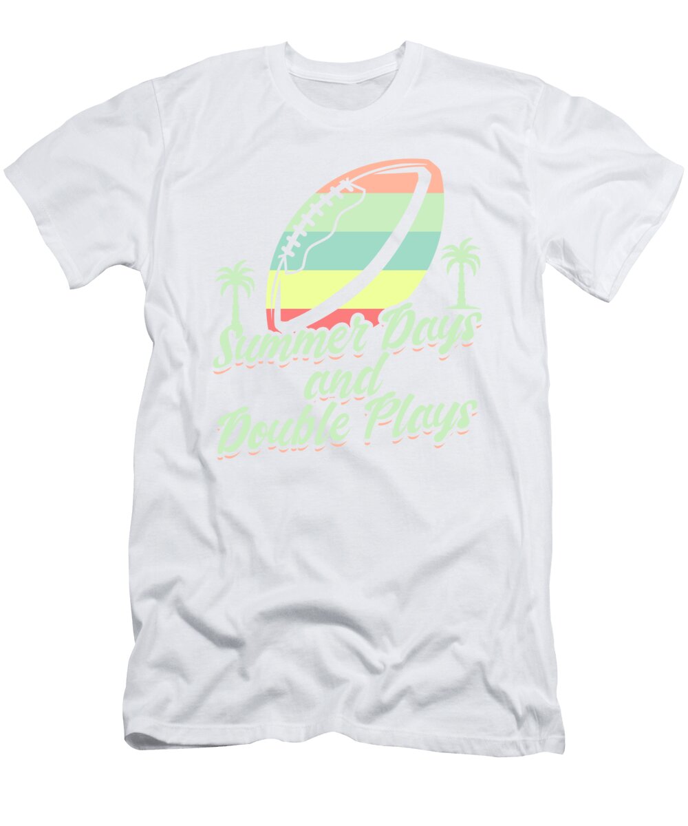 1 Summer Days and Double Plays American Football Florian Dold Art T-Shirt
