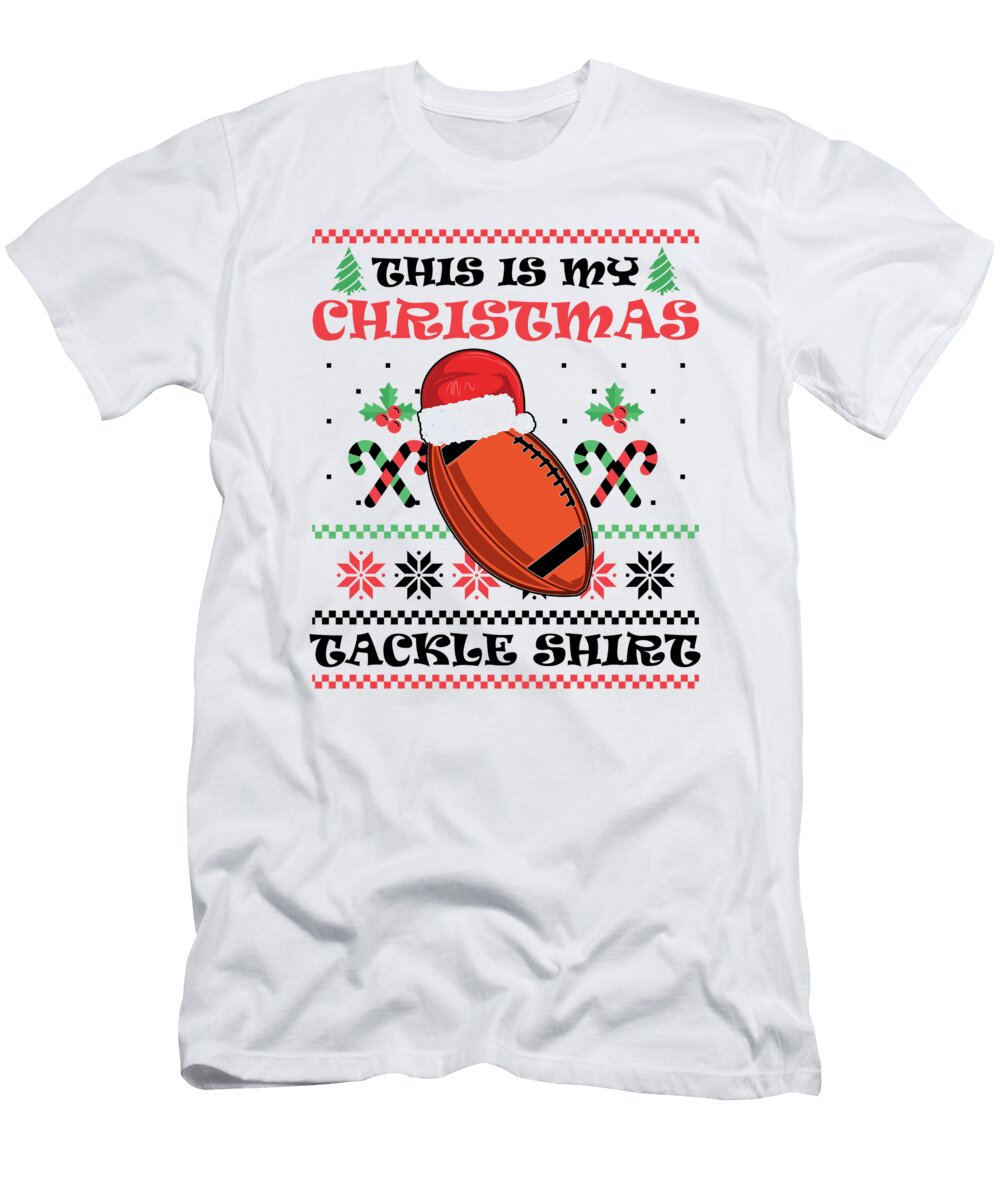 1 This Is My Christmas Tackle American Football Florian Dold Art T-Shirt