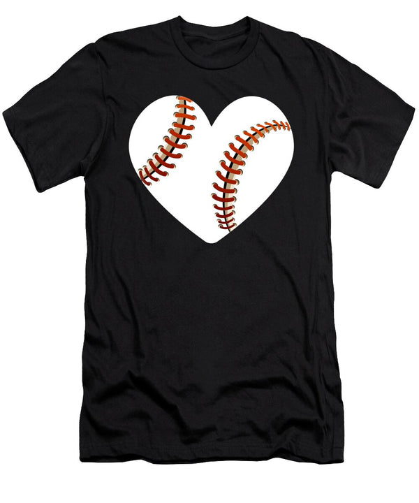1 Vintage Baseball Heart Valentines Day Design for Players Art Frikiland T-Shirt