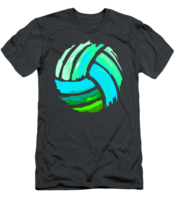 1 Volleyball Brush Stroke Blue Green Ball for Teens Bemnet Joory T-Shirt