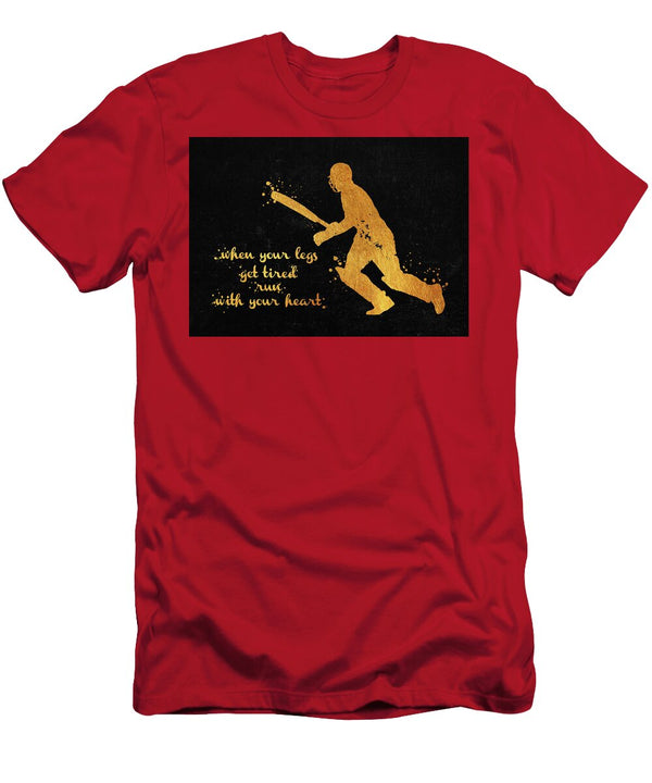 1 Watercolor Cricket Player Quote Watercolor Print Male Cricket Cricket Wall Art Decor Boys Cricket Pl Leith Huber T-Shirt