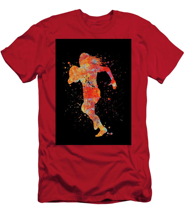 1 Watercolor Rugby Player Girl Watercolor Print Gift Female Woman Girls Rugby Player Bedroom Decor Spo Leith Huber T-Shirt