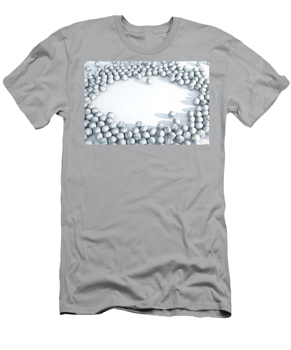 1 White Cricket Sports Ball Array Allan Swart T-Shirt