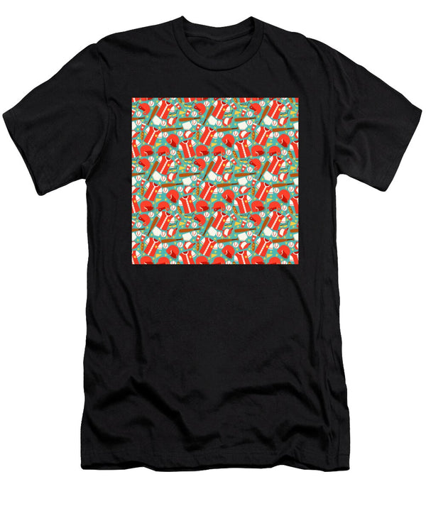 10 Baseball Pattern Catcher Homerun Team Pitcher Mister T-Shirt