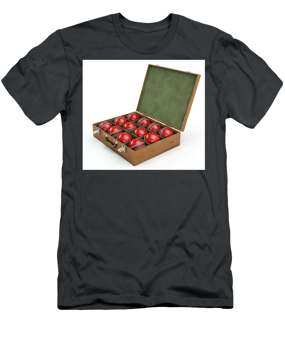 10 Cricket Balls in Display Box Allan Swart T-Shirt