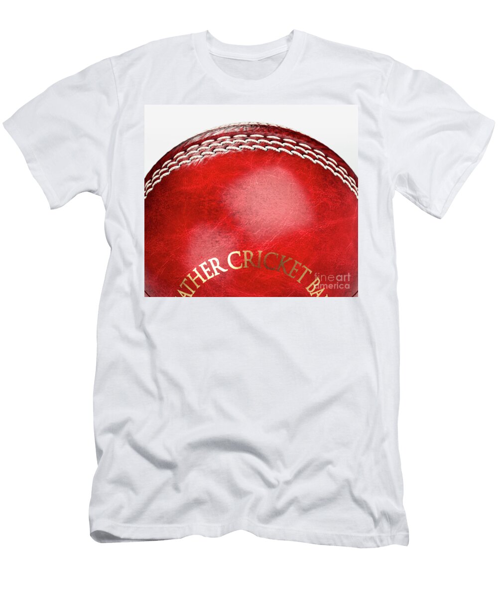 10 Red Cricket Ball Allan Swart T-Shirt