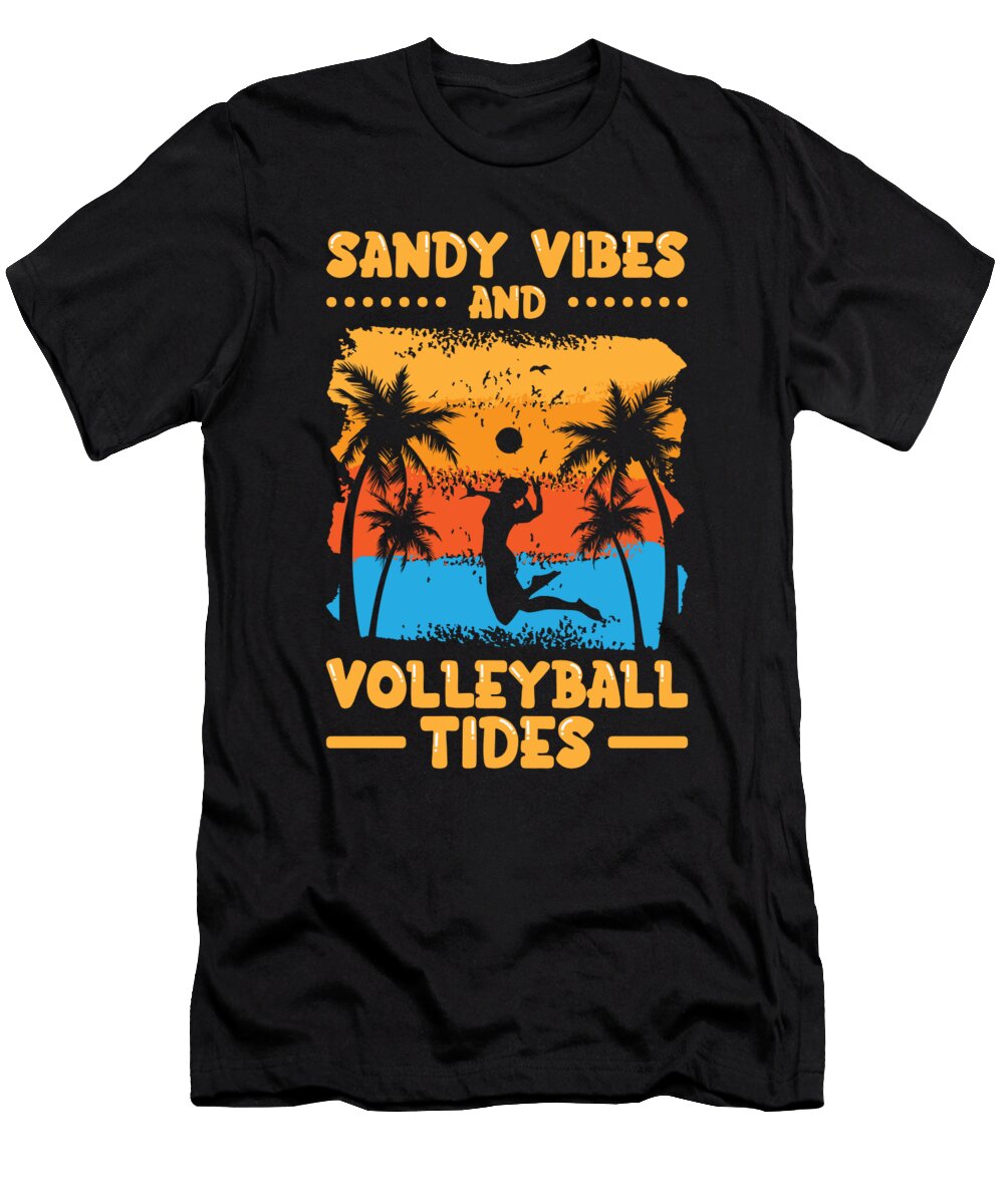 10 Volleyball Tropical Summer Sport Volleyball Players Toms Store T-Shirt