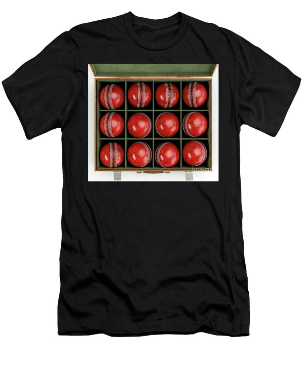 11 Cricket Balls in Display Box Allan Swart T-Shirt