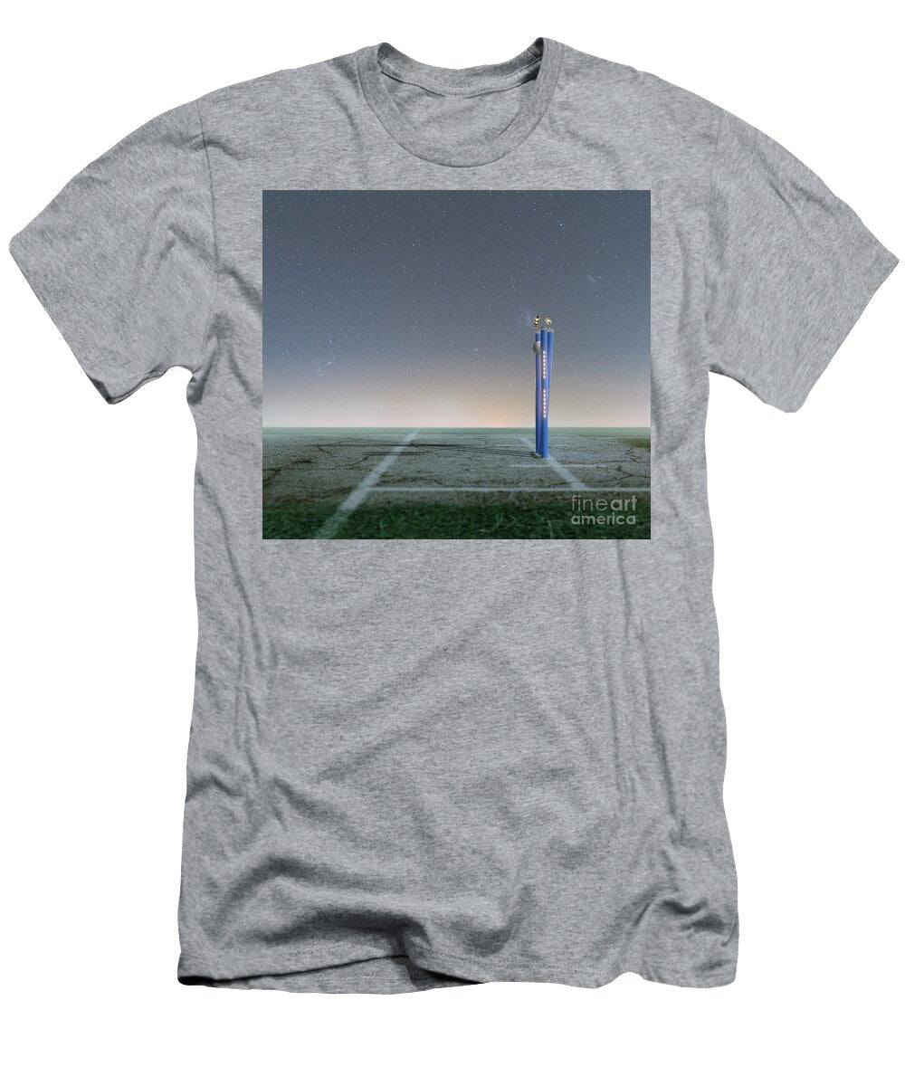 11 Illuminated Cricket Wicket Stumps Allan Swart T-Shirt