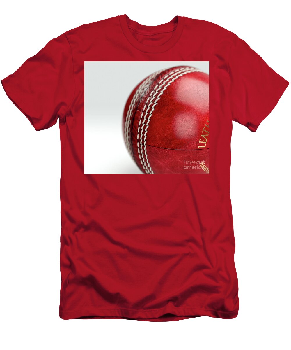 11 Red Cricket Ball Allan Swart T-Shirt