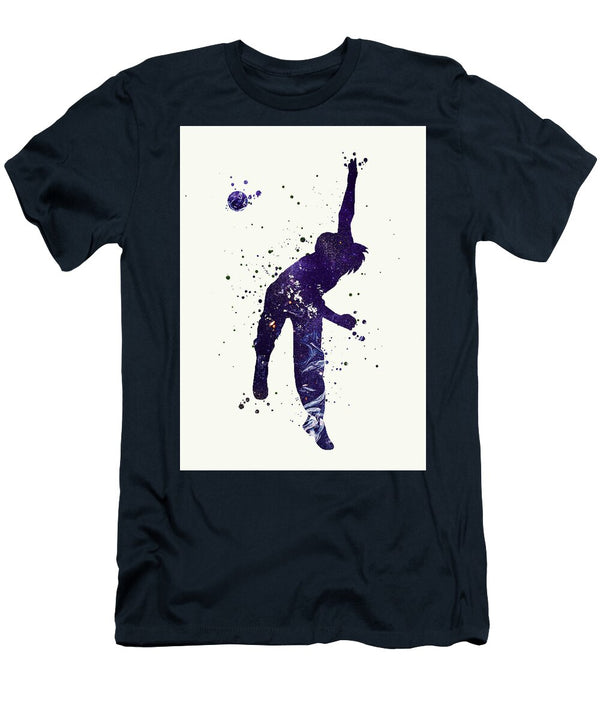 11 Watercolor Cricket Player Woman Watercolor Print Female Cricket Gift Cricket Art Wall Art Wall Decor Leith Huber T-Shirt