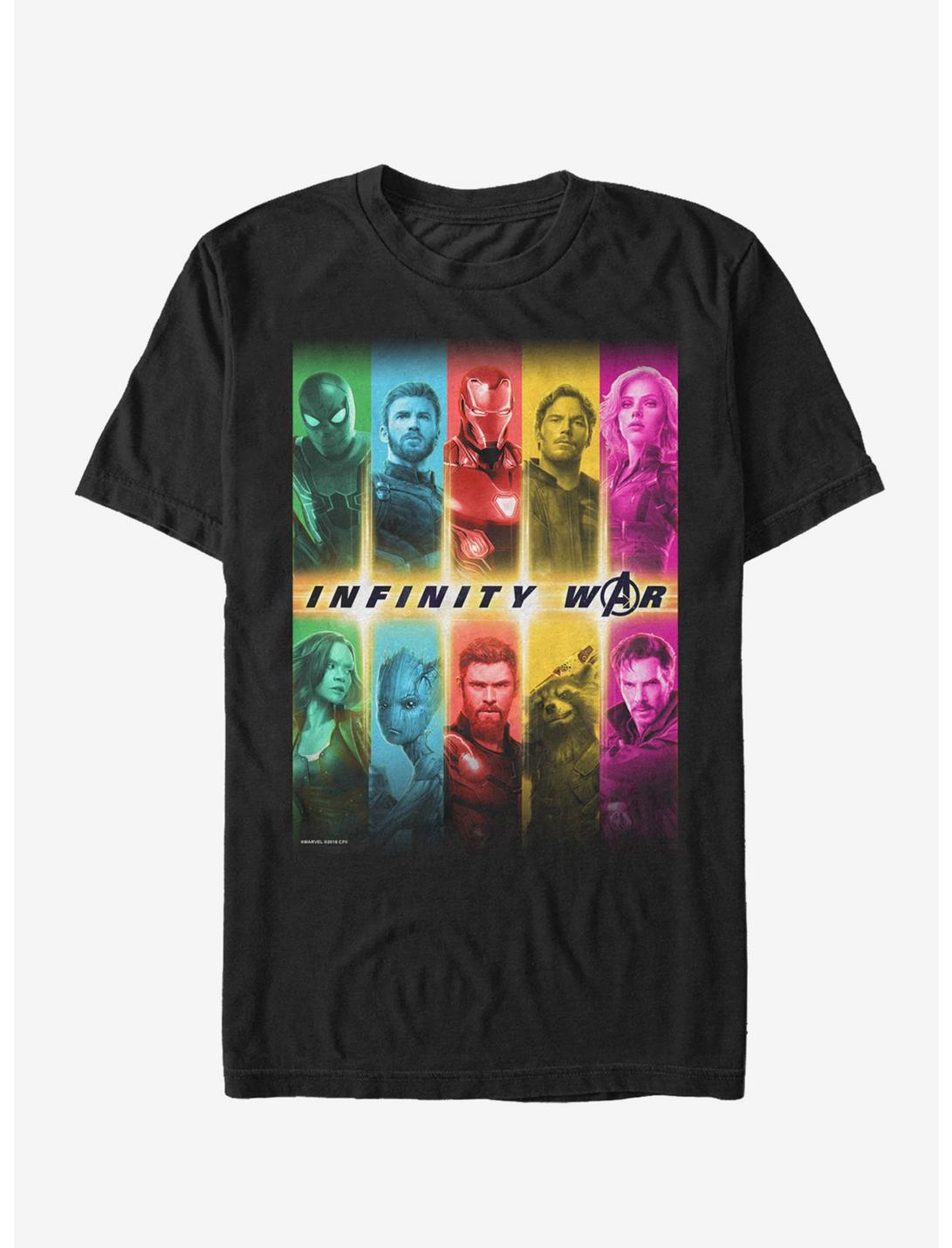 Marvel Avengers: Infinity War Hero Rainbow Panel T-Shirt