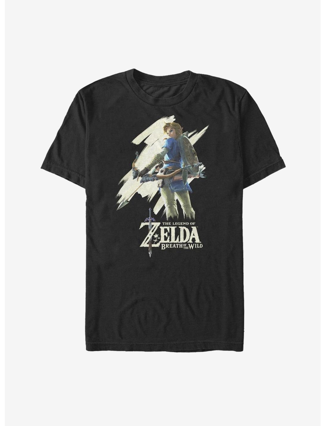T-Shirt Nintendo Legend of Zelda Breath of the Wild à Rayures