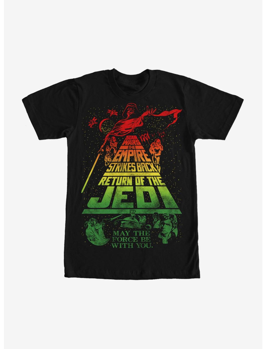 T-shirt motif collage de titres Star Wars