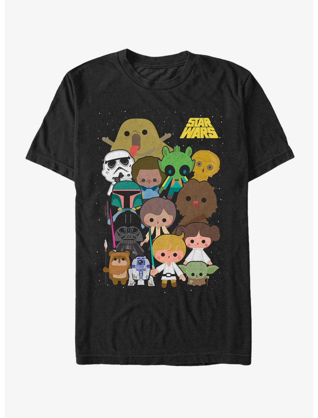 Star Wars Cute Cartoon Character Group T-Shirt