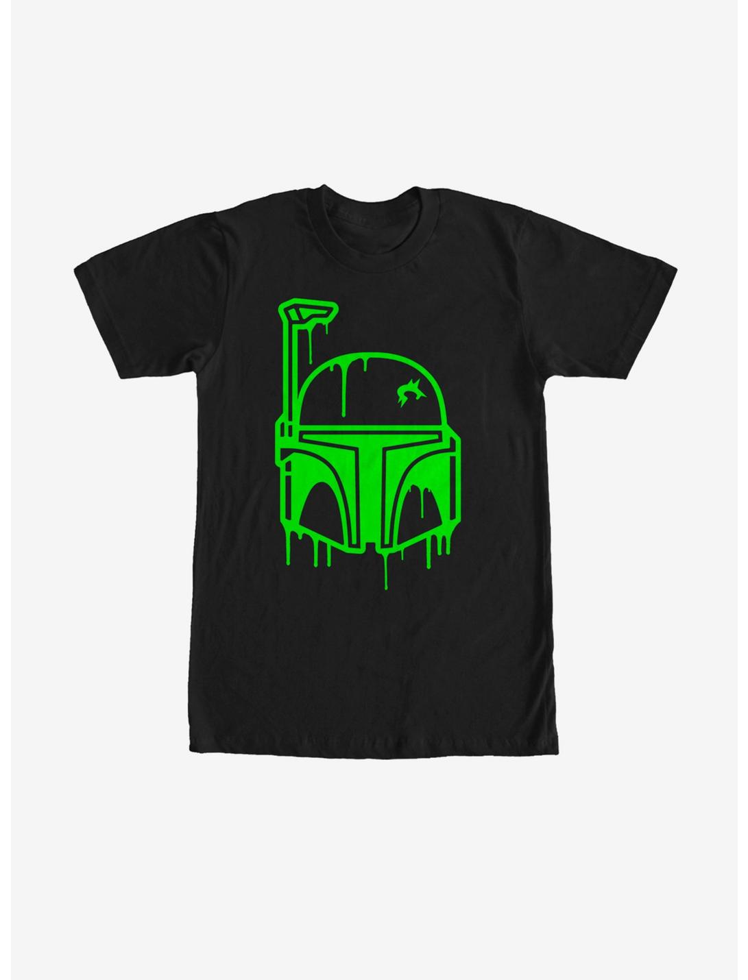 Star Wars Halloween Dripping Boba Fett Helmet T-Shirt