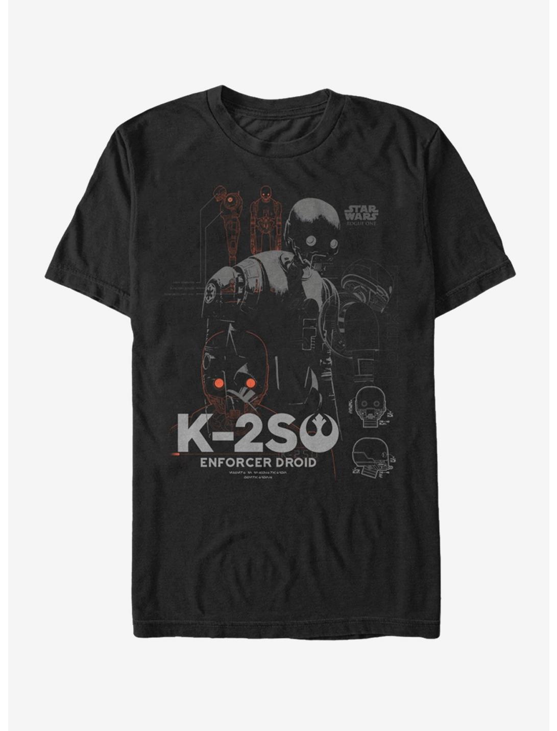 T-shirt imprimé schéma détaillé Star Wars K-2SO