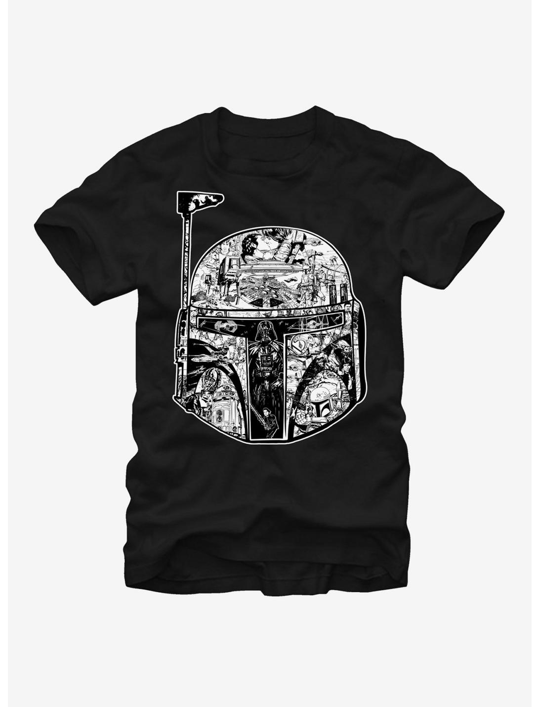 T-Shirt Scènes de Film Casque Boba Fett Star Wars