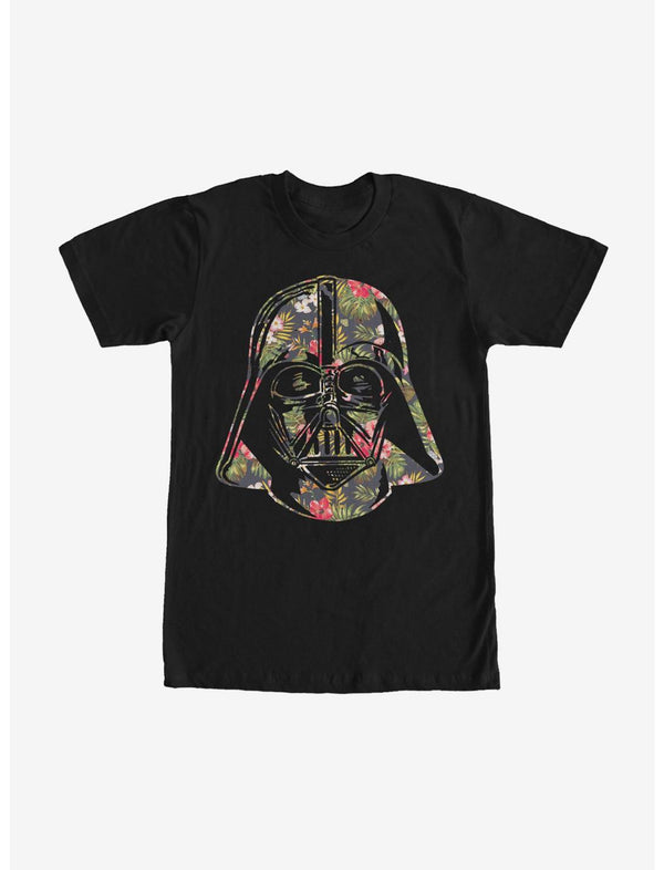 Star Wars Tropical Print Darth Vader Helmet T-Shirt