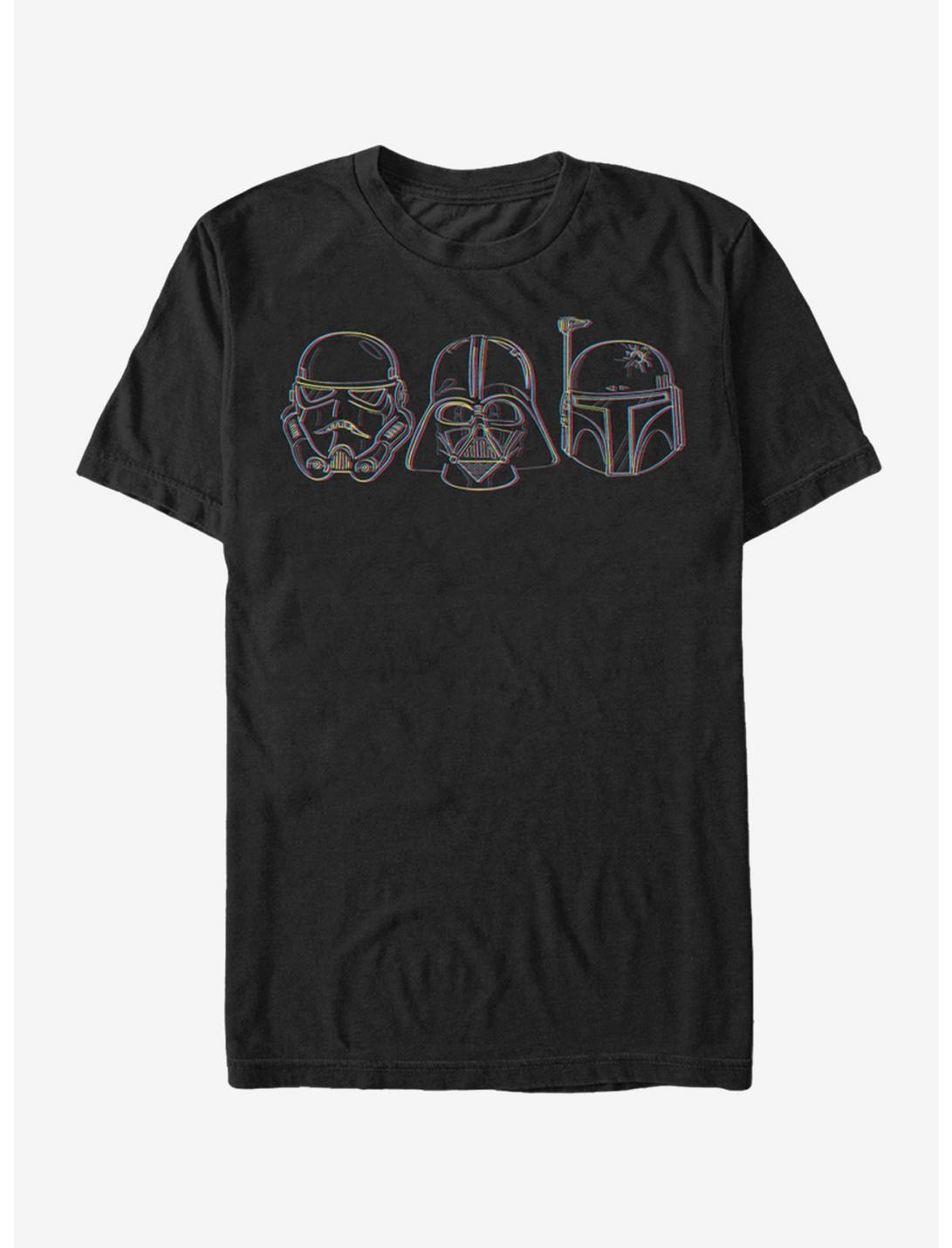 Star Wars Stormtrooper Vader Fett Helmet Trio T-Shirt