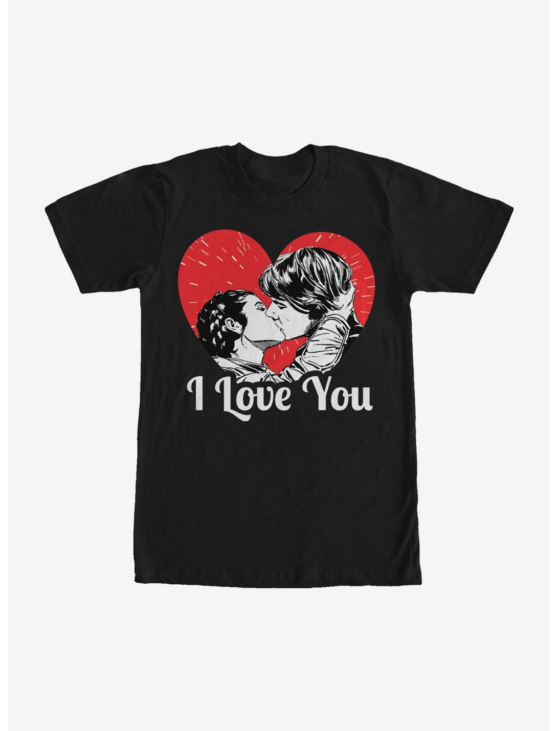 T-shirt Star Wars Han et Leia "Je t'aime" en forme de cœur