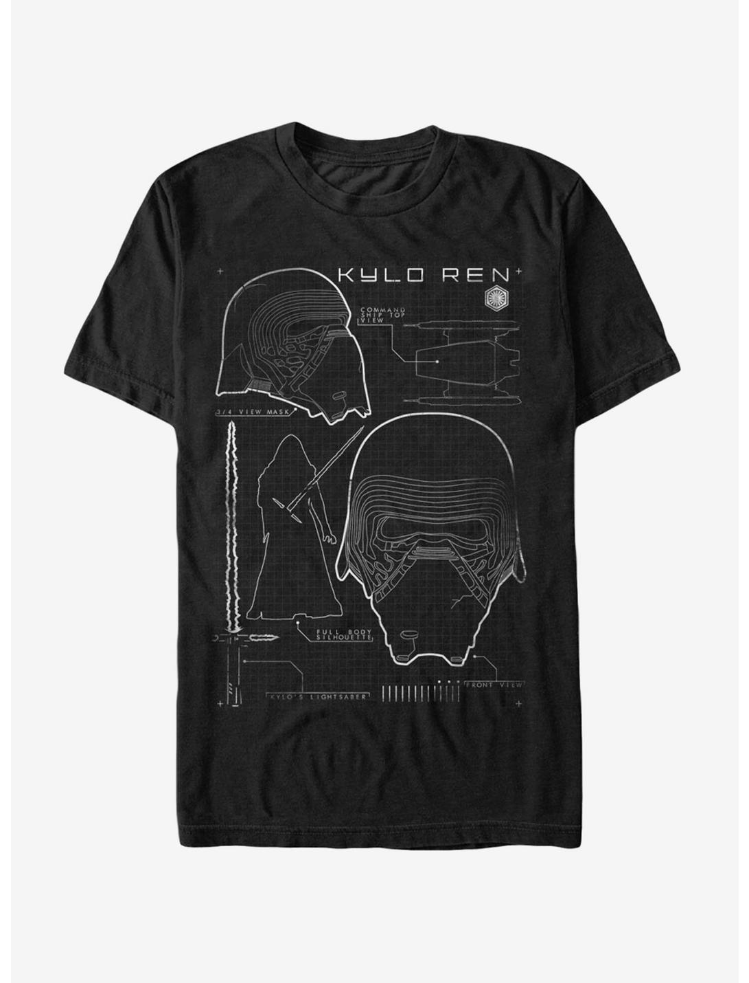 Star Wars Kylo Ren Mask Schematics T-Shirt
