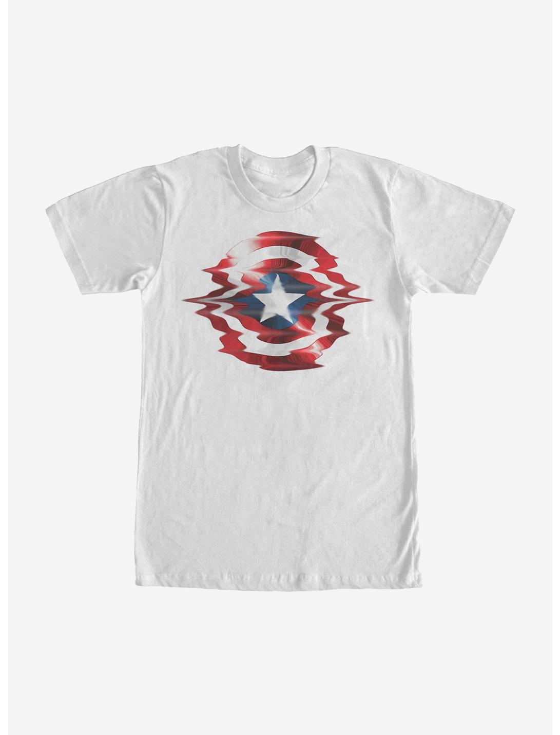 Marvel Captain America Shield Glitch T-Shirt