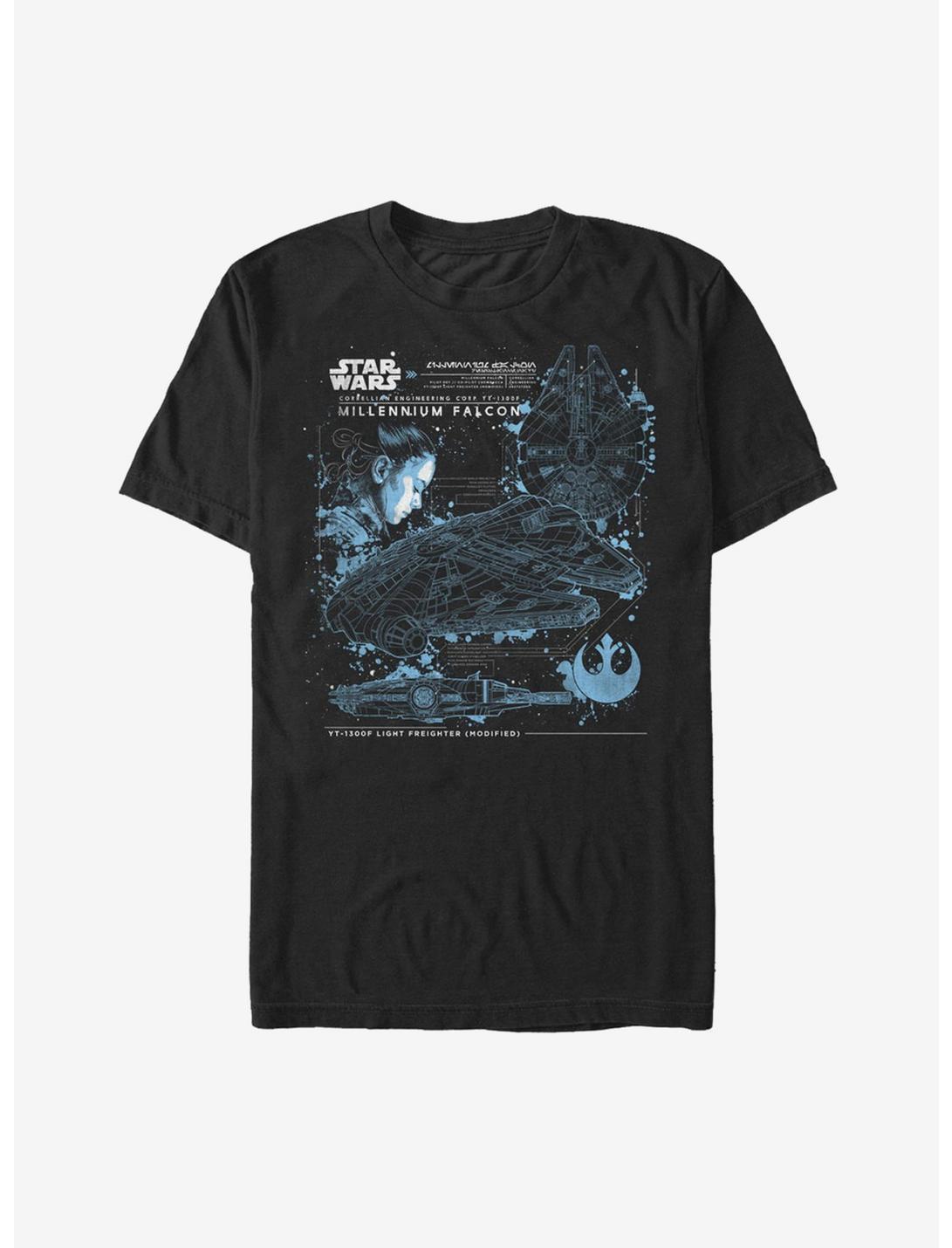 Star Wars Millennium Falcon Plans T-Shirt