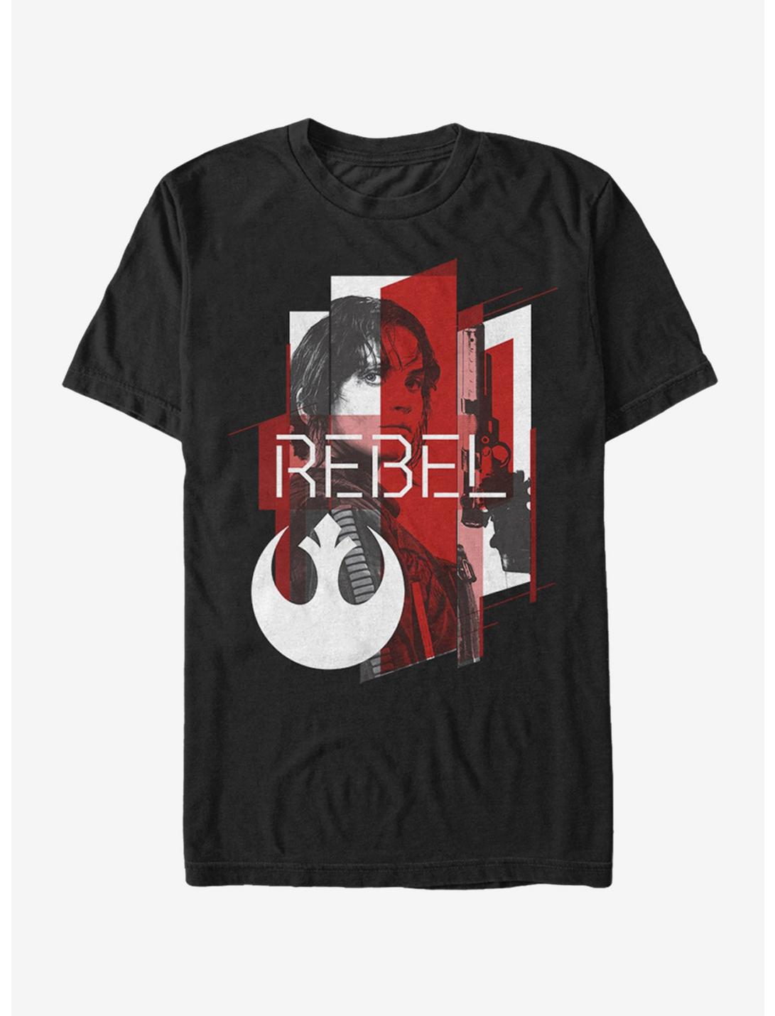 T-Shirt Star Wars Jyn Emblème Rebelle Géométrique Imprimé