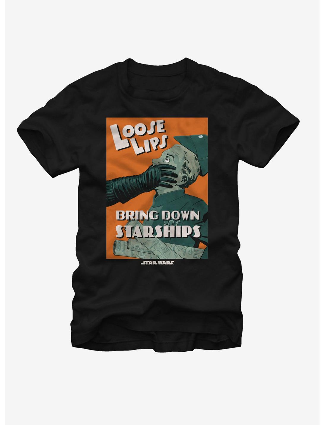 Star Wars Loose Lips Bring Down Starships T-Shirt