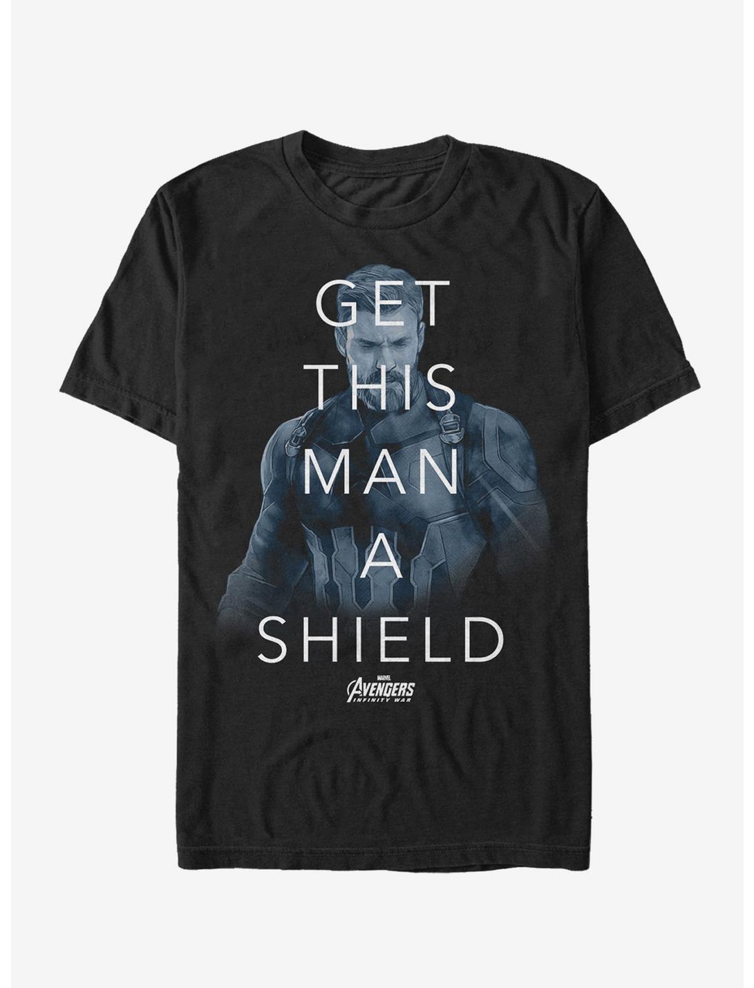 Marvel Avengers: Infinity War Get Man Shield Quote T-Shirt