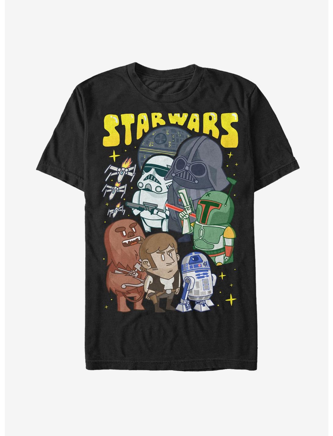 Star Wars Cartoon Character Group T-Shirt