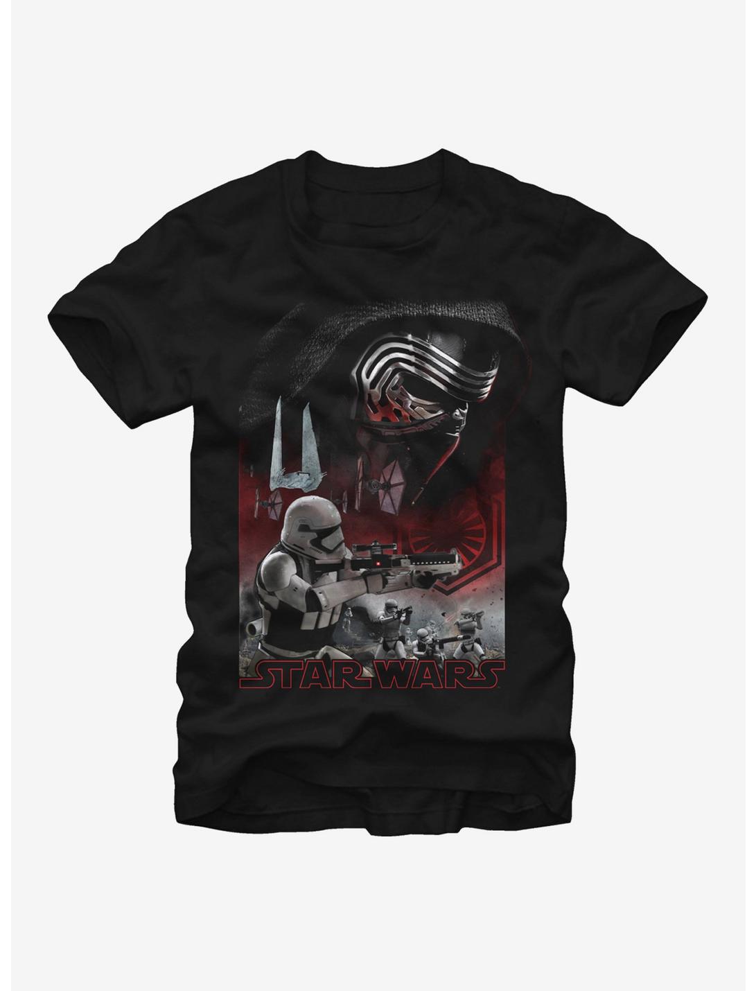 T-shirt Star Wars Kylo Ren Stormtroopers Bataille