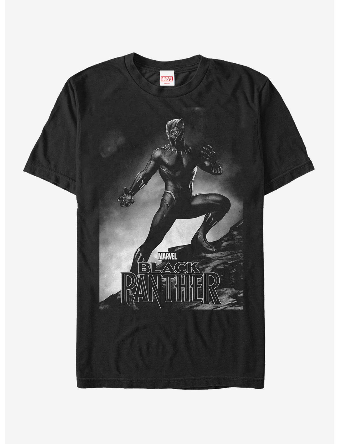 Marvel Black Panther 2018 Grayscale Pose T-Shirt
