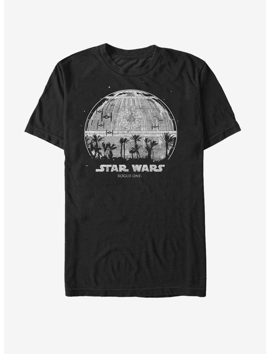 Star Wars Death Star Palm Tree Silhouette T-Shirt