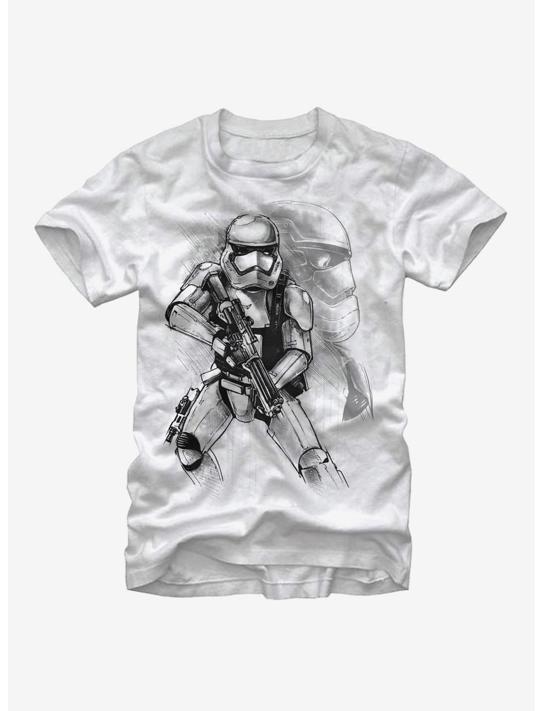 T-shirt avec croquis de Stormtrooper du Premier Ordre Star Wars