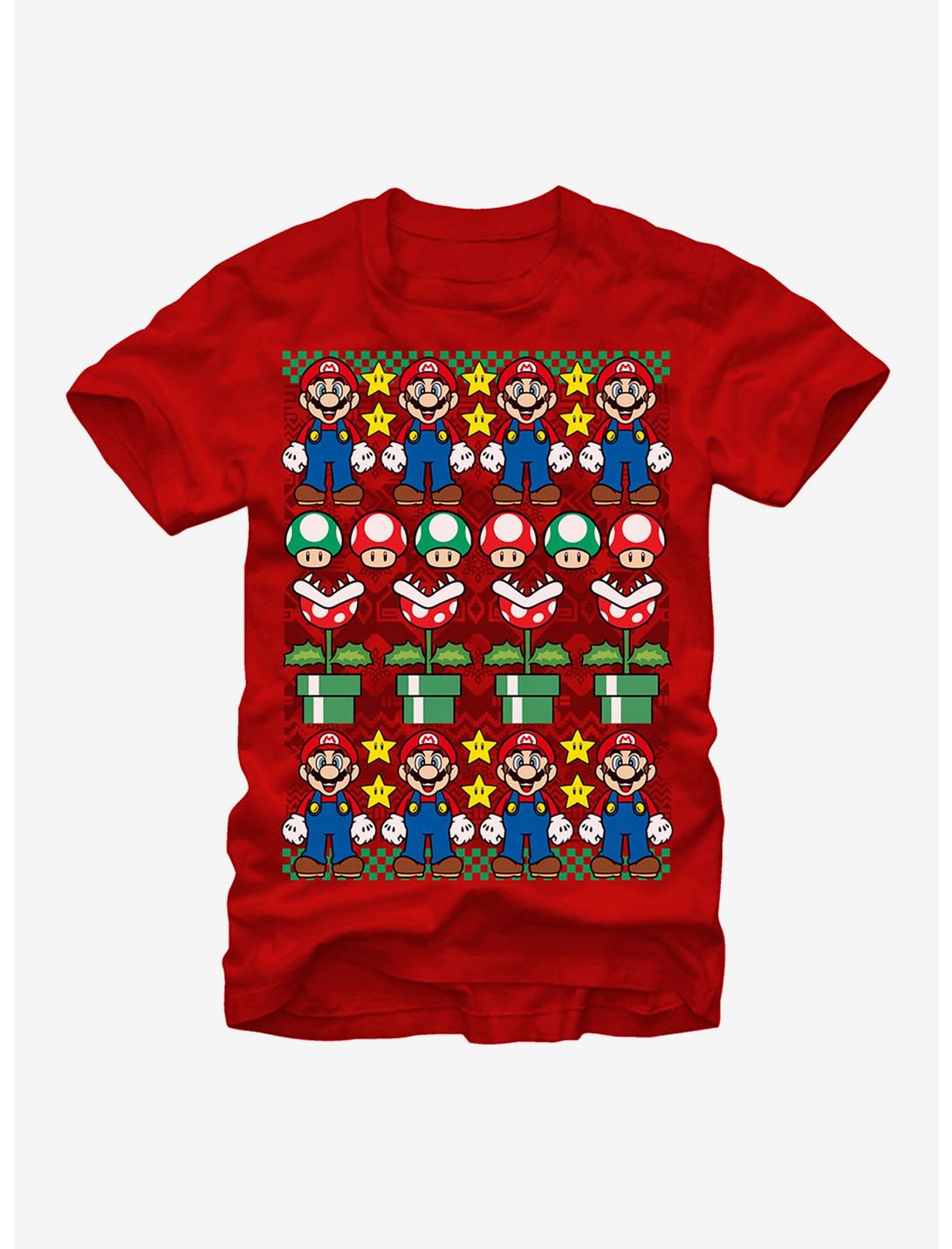 Nintendo Ugly Christmas Sweater Mario T-Shirt