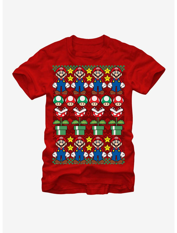 Nintendo Ugly Christmas Sweater Mario T-Shirt