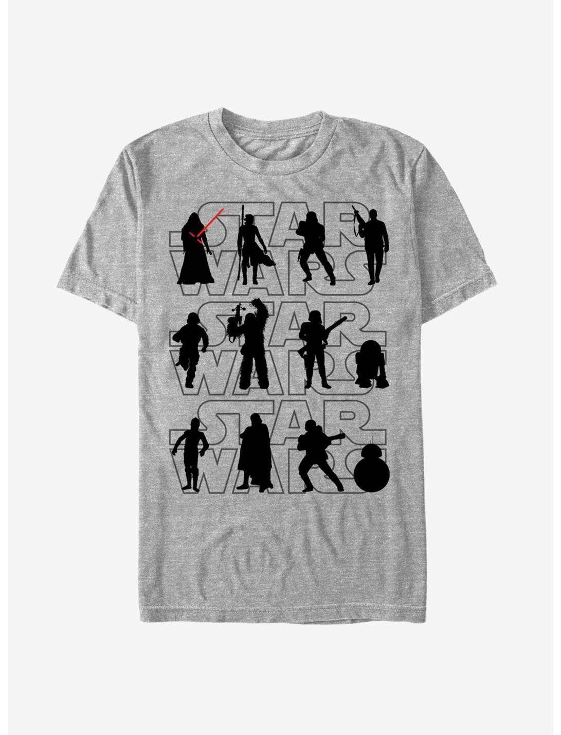 Star Wars The Force Awakens Character Silhouettes T-Shirt