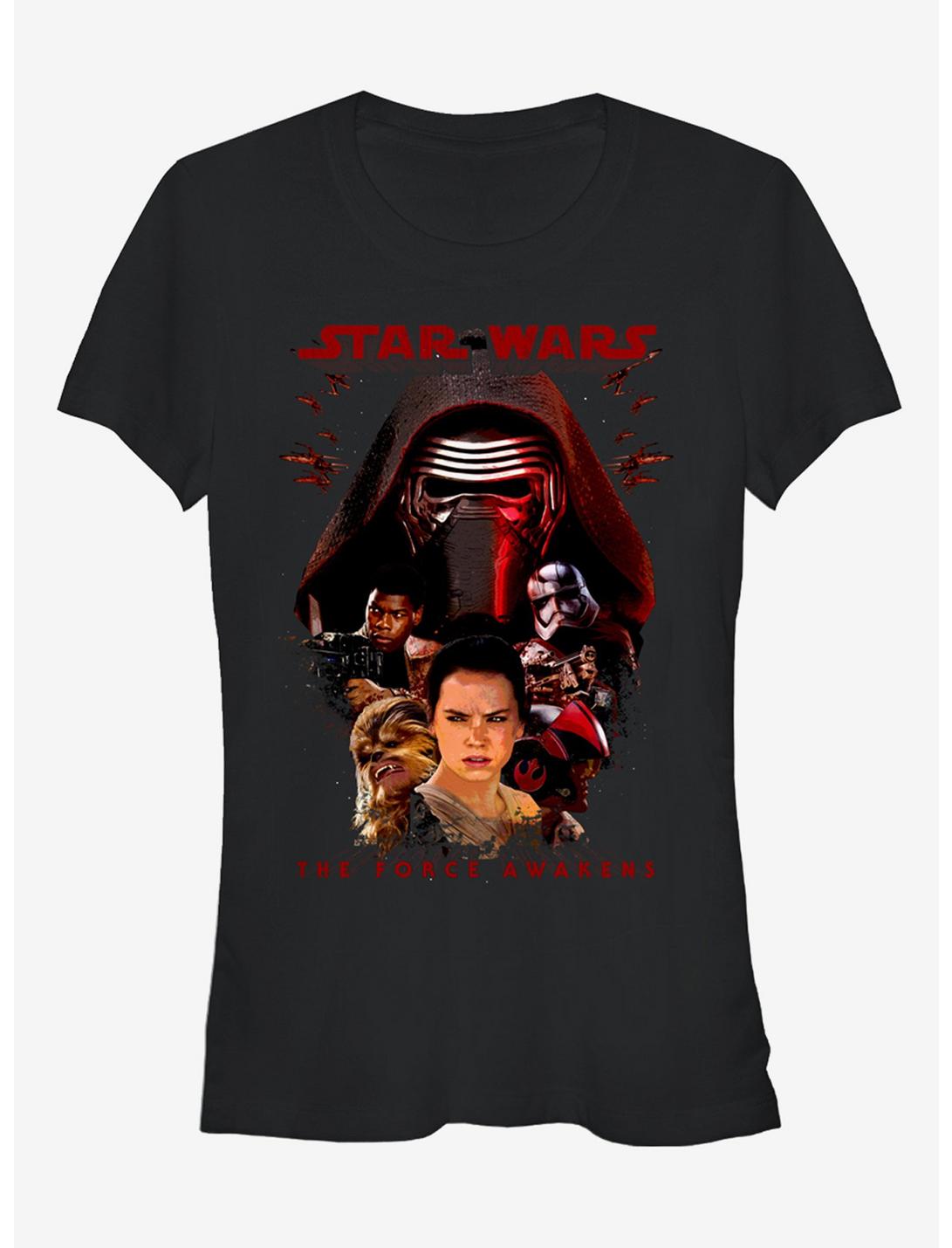 Star Wars Episode VII The Force Awakens Kylo Ren and Rey Girls T-Shirt