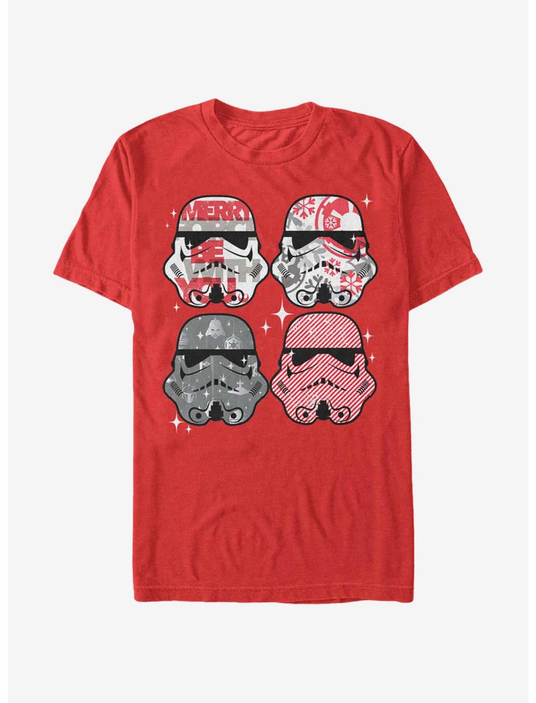 T-shirt Casques de Stormtroopers de Noël Star Wars