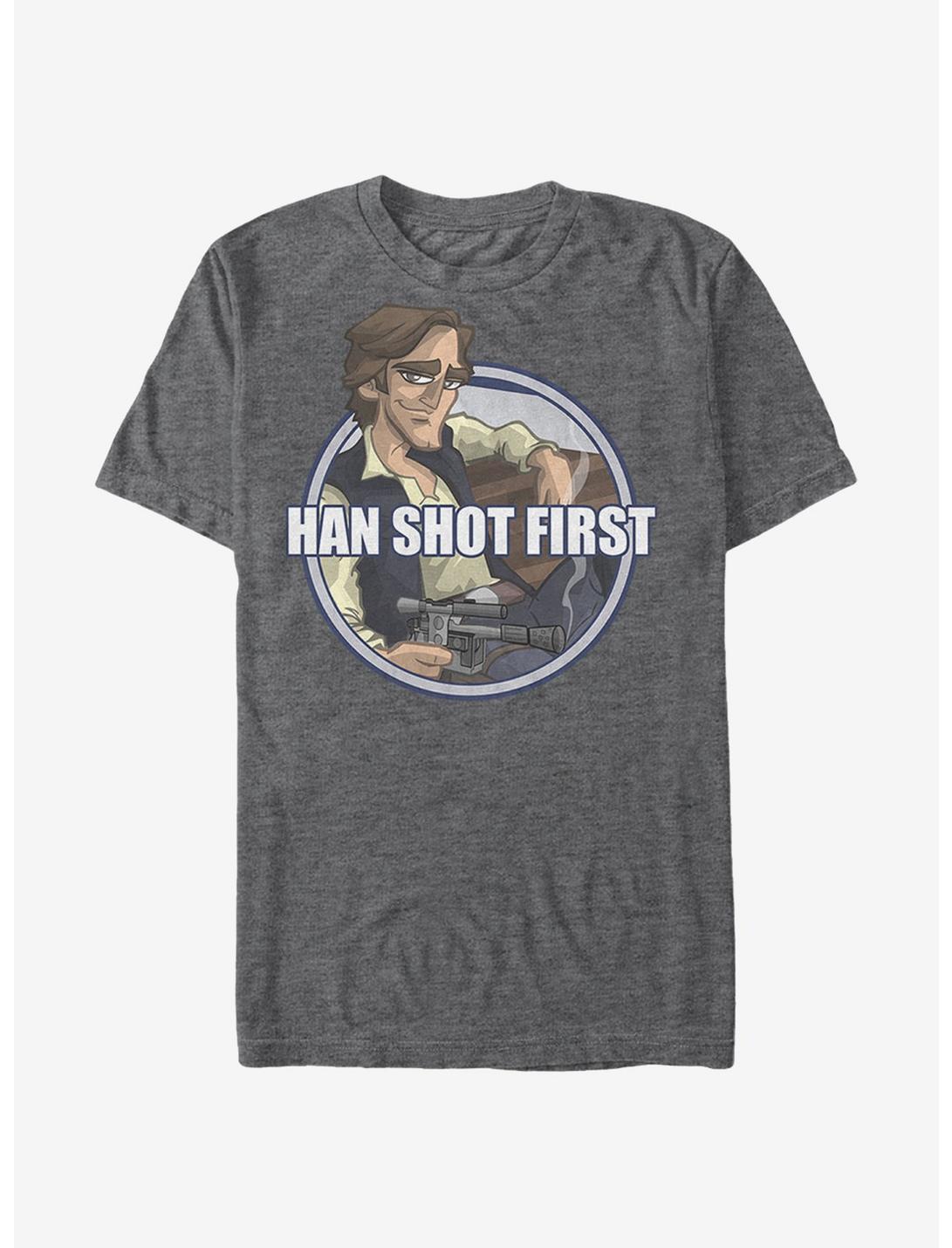 Star Wars Han Shot First Cartoon T-Shirt