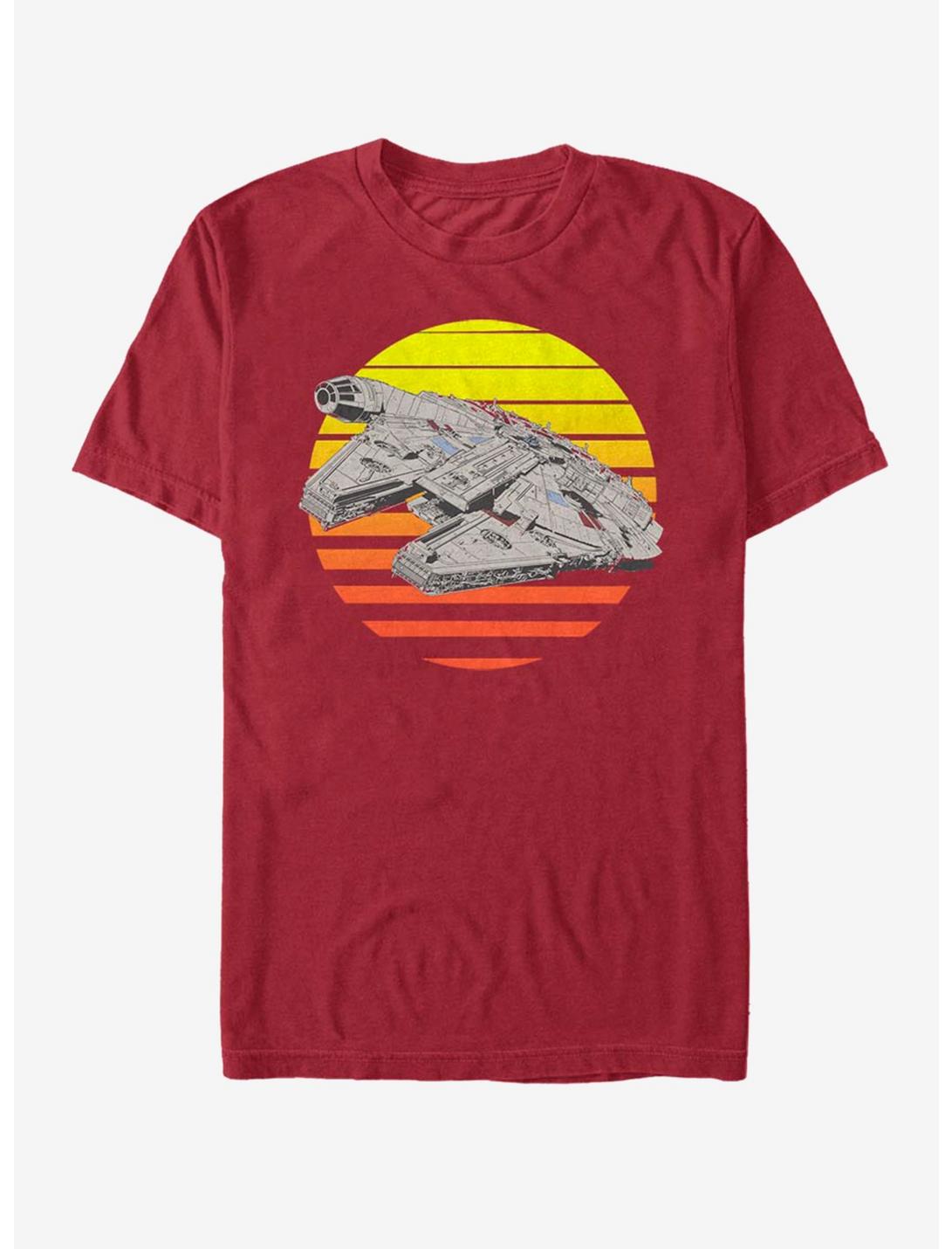 T-shirt Star Wars Faucon Millenium Coucher de soleil