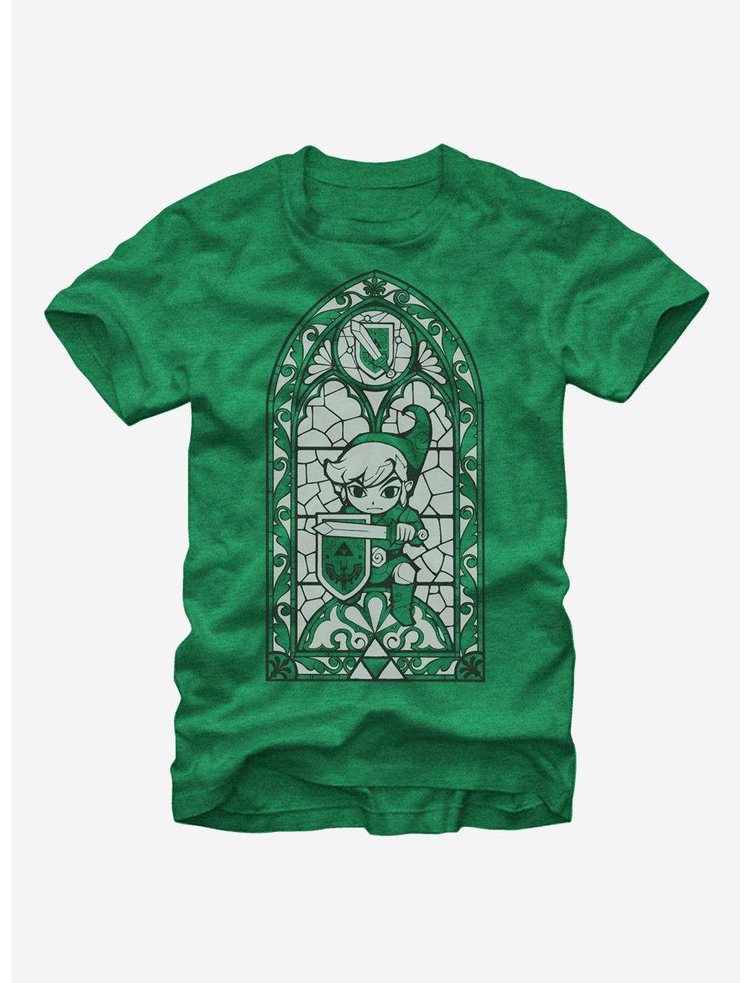 Nintendo Legend of Zelda Grayscale Stained Glass T-Shirt
