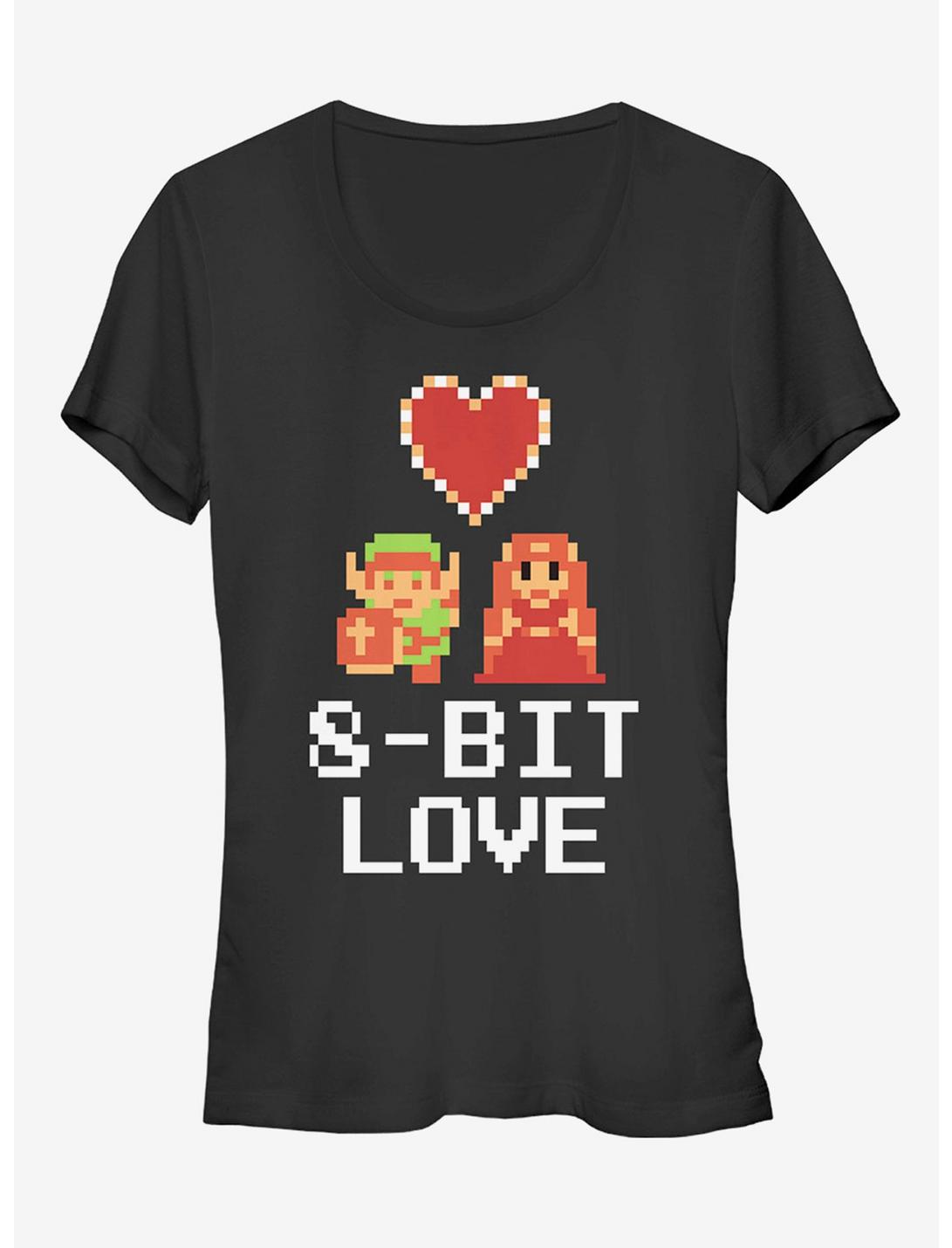 T-shirt Filles Nintendo Legend of Zelda 8-Bit Love