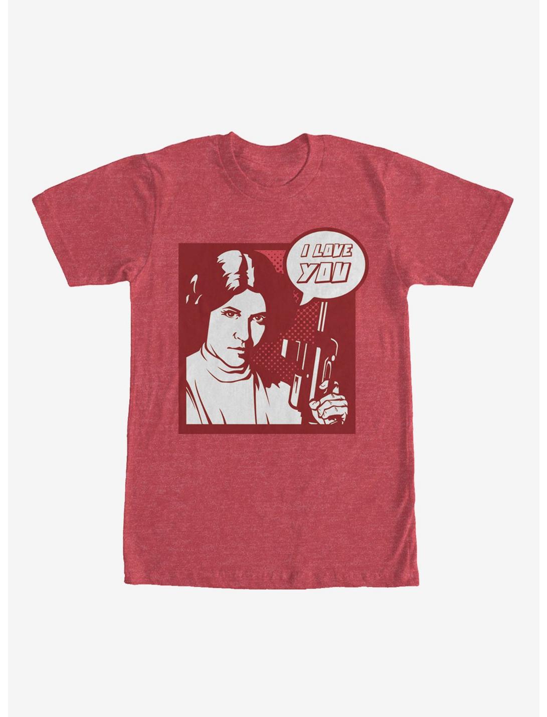 T-shirt Star Wars Pop Art Princesse Leia Je t'aime