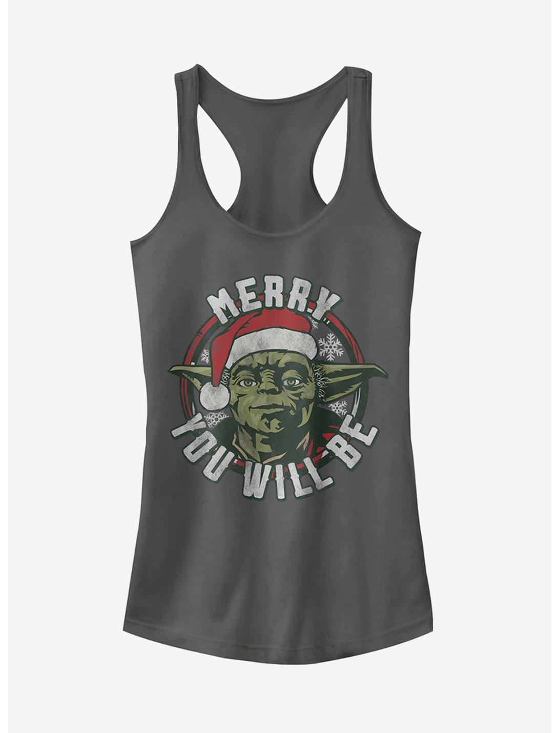 Star Wars Christmas Yoda Merry You Will Be Girls Tank