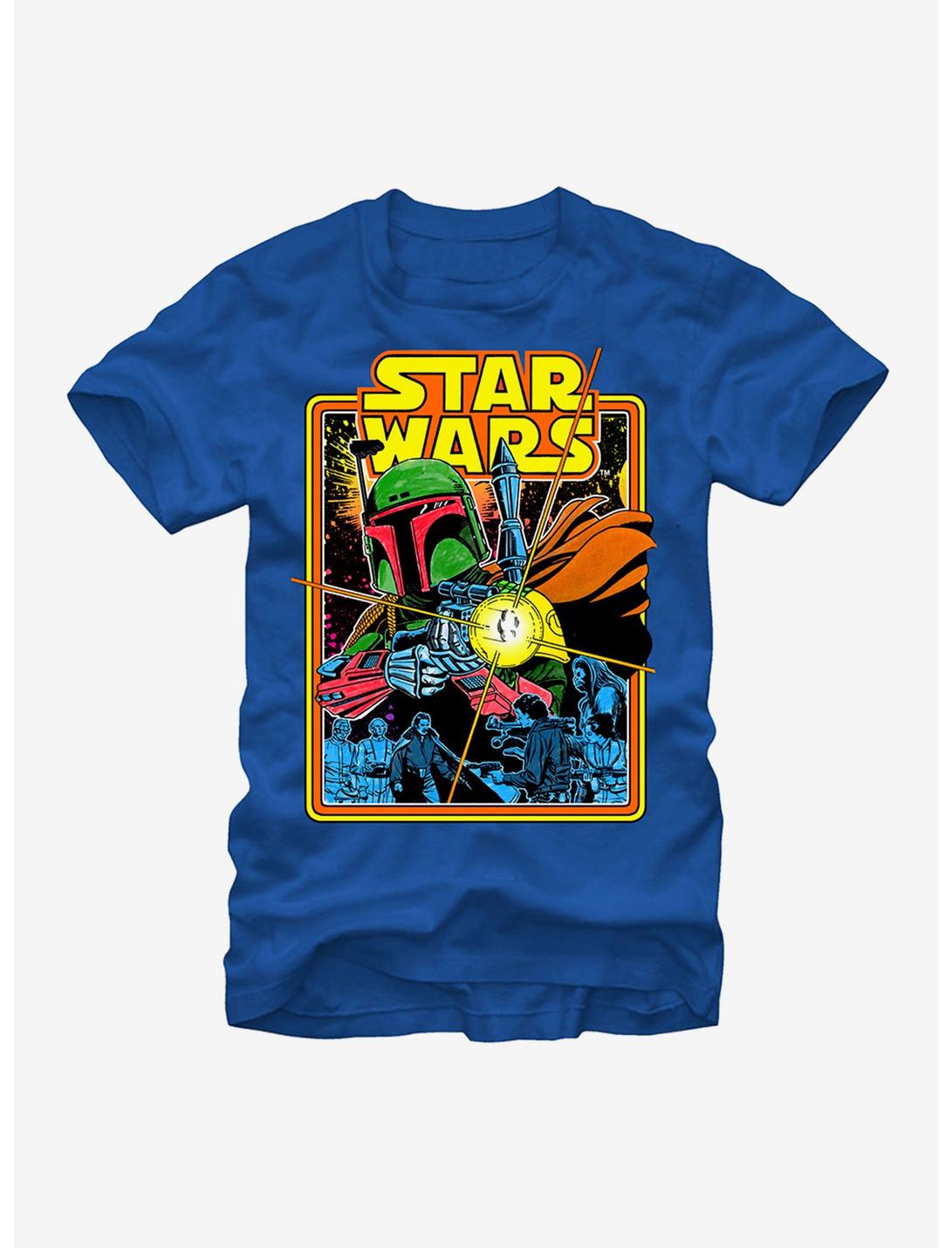 Star Wars Episode V The Empire Strikes Back Boba Fett Fires Poster T-Shirt